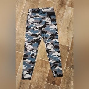 Women's Blue Camo Leggings Size Large